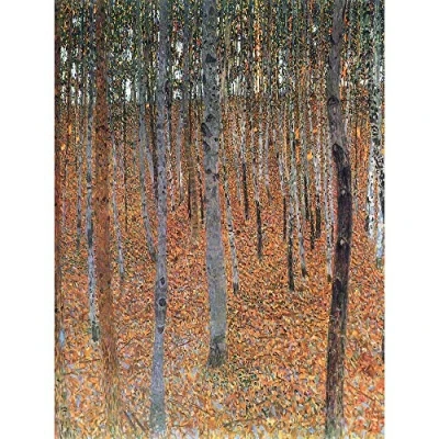 Image of Wee Blue Coo Gustav Klimt Beech Grove I Old Master Painting Art Print Poster Wall Decor 12X16 Inch