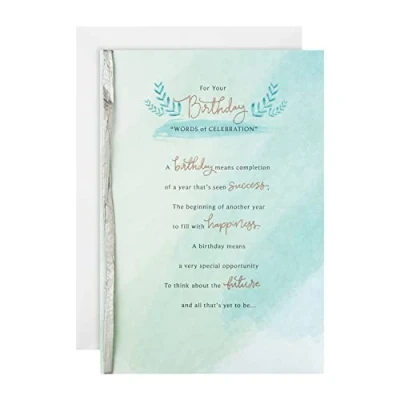 Image of Hallmark Birthday Card Classic Text Design with Verse