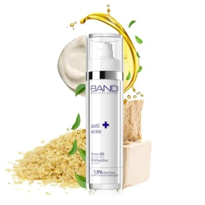 Image of Multi Active Hydrating BB Face Cream for Oily and Combination Skin Evens Tone, Reduces Sebum Secretion, Removes Imperfections with Panthenol Tea Tree Oil