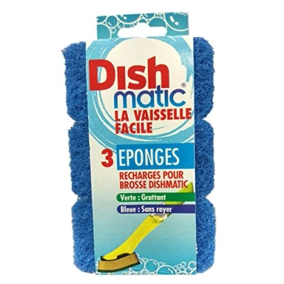 Image of Dishmatic 3 Scratch Resistant Sponge Refills Blue