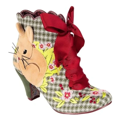 Image of Irregular Choice Bunny Bow Boots, Green, EUR 42 (UK 8)
