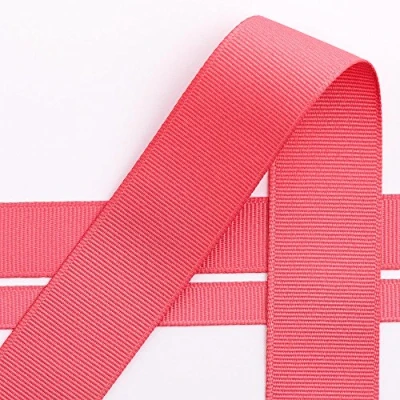 Image of Italian Options Grosgrain Ribbon, 16mm x 10 Metre Roll, Coral