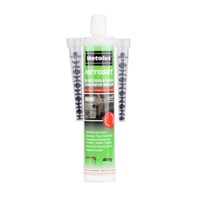 Image of Dortech Metolux Metoset Concrete Repair Resin for Repairing Cracks and Sealing Joints, Strong Mortar Ready to Use Cement Filler Suitable Indoor &amp; Outdoor Sand (480g)