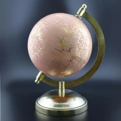 Image of EXERZ 13cm Decorative Globe Golden Pink, Handcrafted (13cm Base)
