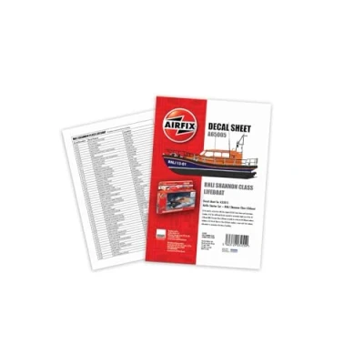 Image of Airfix A65005 Decal Sheet RNLI Shannon Class Lifeboat (A55015) Accessories