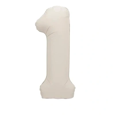 Image of Giant Foil Number 1 Balloon 86 cm Matte Nude Colour Count (Pack of 1)