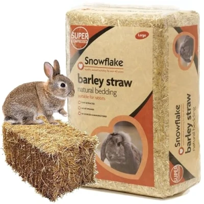 Image of STORM TRADING GROUP Large 3KG Bags Soft Flake Barley Straw Rabbit &amp; Tortoise Animal Bedding (3KG (1 Bag))