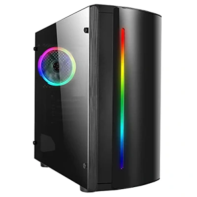 Image of CiT Beam MATX RGB PC Gaming Case, Micro ATX &amp; Mini ITX Support Black