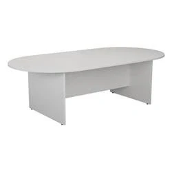 Image of Mezzo 2400 D End Meeting Table White Ref TK2412DEWH