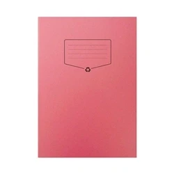 Image of 100% Recycled A4 Exercise Book Lined with Margin Red 64 Pages