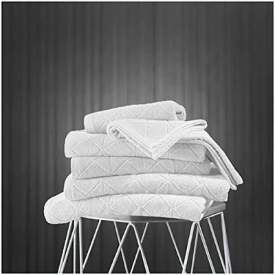 Image of GC GAVENO CAVAILIA Bath Towels Large Set 600 GSM Egyptian Cotton White Highly Absorbent Bathroom Sets Towel of 2