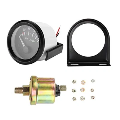 Image of For 52Mm Oil Pressure Gauge Car Meter, 52Mm/2In Universal Electromagnetic Indicator Auto Modified Meter 0 100 Psi