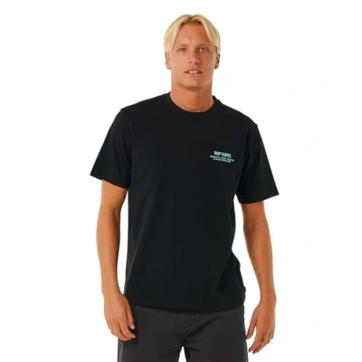 Image of RIP CURL Mens Heritage Ding Repairs Tee T Shirt Top Black