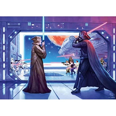 Image of Schmidt Spiele, Thomas Kinkade: Disney Star Wars Obi Wan&#039;s Final Battle (1000 pc), Puzzle, Ages 12+