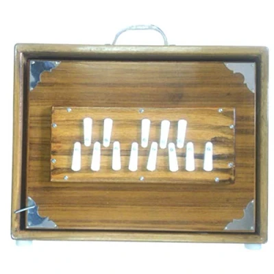 Image of Shrutibox TATTVA &quot;Calcutta&quot; Professional M.K. Sardar, Long Sound Breath C 13 Stops, 440 Hz, Teak Wood, Yoga, Mantra, Shruti Box