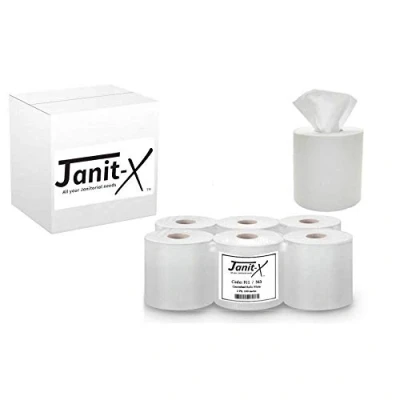Image of Janit X Eco Centrefeed Rolls White 2ply 150m (24 Rolls)