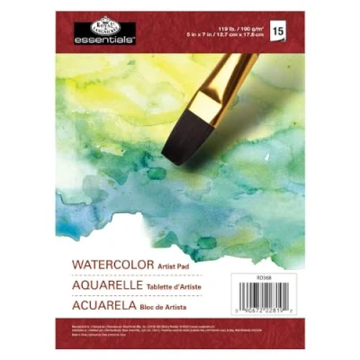 Image of Royal Brush Essentials Watercolor Artist Paper Pad 5&quot;X7&quot; 15 sheets
