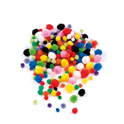 Image of Baker Ross EV132 Mini Coloured Pom Poms Value Pack — Ideal for Kids&#039; Arts and Crafts, Christmas, Gifts, Keepsakes More (Pack of 500)