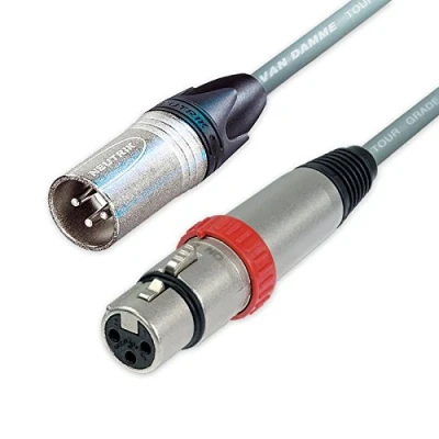 Image of Switched Neutrik XLR to Cables. Van Damme Balanced Cable. NC3FXS Mic Leads (40m, Grey)