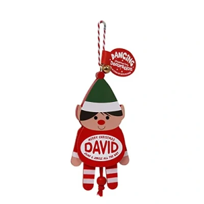 Image of History &amp; Heraldry Personalised Dancing Christmas tree Decorations (David)