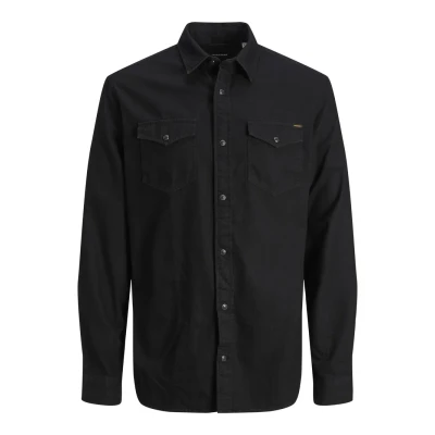 Image of Jack &amp; Jones Shirt, Men&#039;s, Size: Small, Black denim
