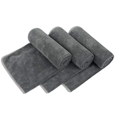 Image of VIVOTE Microfibre Gym towels Sports Workout Sweat Towel Super Absorbent for Men and Women Fitness Yoga Camping Travel Hiking Beach 3 Pack 33 x 74 CM Grey