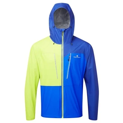 Image of Ronhill Running, Men&#039;s Tech Fortify Jacket, Ocean/Citrus, Size L