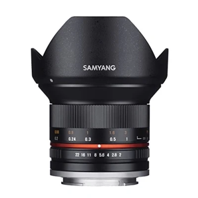 Image of Samyang SY12M E BK 12mm F2.0 Ultra Wide Angle Lens for Sony Cameras, Black
