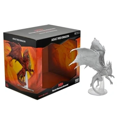 Image of Dungeons &amp; Dragons Nolzur&#039;s Unpainted Miniatures: Adult Red Dragon, Multi (90578)