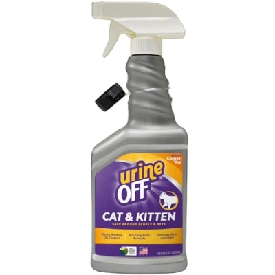 Image of Urine OFF Cat Stain and Odour Remover Spray Enzyme Eliminator for Hard Surfaces Pet People Friendly 500 ml
