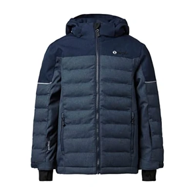 Image of ZIGZAG Unisex Kid&#039;s Melange Ski Jacket, Midnight Navy, 104 110