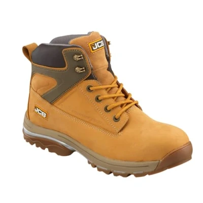 Image of JCB Unisex Leather Fast Track Safety Boots Chukka Durable Footwear for &amp; Comfort Women&#039;s Boots/Men&#039;s Honey Nubuck Size 7 UK, 41 EU