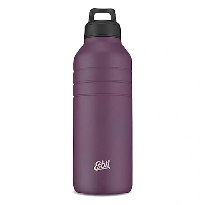 Image of Esbit Majoris Drinking Bottle Stainless Steel with Practical Loop Closure 1000 ml in Aubergine