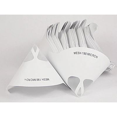 Image of 100 x PAINT STRAINERS NYLON MESH FILTERS CONE 190microns