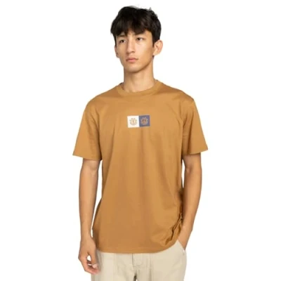 Image of Element Short Sleeved T Shirt Dual SS Men&#039;s Brown M