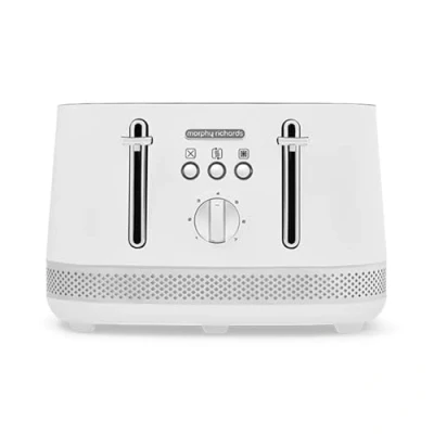 Image of Morphy Richards 248021 Illumination 4 Slice Toaster White/Stainless Steel