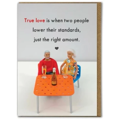 Image of Bold &amp; Bright Funny Anniversary Card &#039;True Love&#039; Cheeky Cards For Husband Wife Boyfriend Girlfriend Partner Novelty Humour