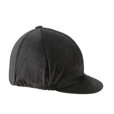 Image of Shires Velvet Skull Hat Cover in Black, 3 Sizes Large, Black
