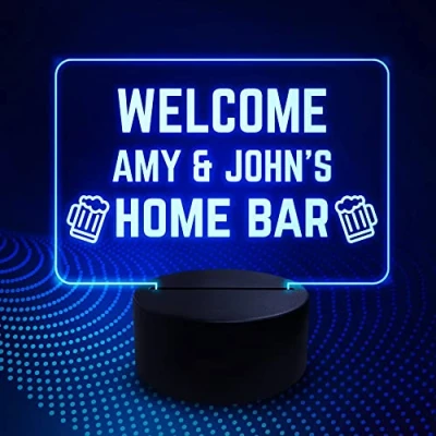 Image of Red Ocean Personalised Bar Sign Neon LED Cocktail Home Pub Man Cave Club Alcohol Beer Wine GiftHome Decor