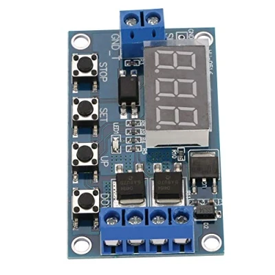 Image of Fafeicy DC12V 24V Pulse Timer, Signal Cycle Delay Timer Switch Dual MOS Control Board