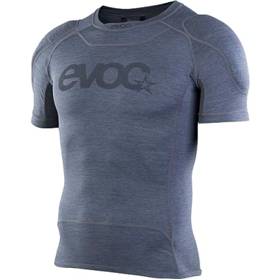Image of EVOC ENDURO Shirt, protector shirt (LITESHIELD FLEX shoulder protectors, S.LEISURE stretch material, 3D ventilation, machine washable bike accessories, size: XL), carbon grey