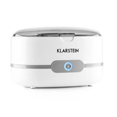 Image of KLARSTEIN Superpure Ultrasonic Glasses Cleaner Operation with Tap Water, Easy to Use, Compact, 90 Seconds Suggested Cleaning Time, ABS Housing, Stainless Steel Tank, White