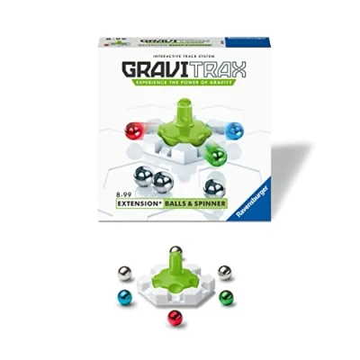 Image of Ravensburger GraviTrax Balls &amp; Spinner Add On Extension Accessory Marble Run Construction Toy For Kids Age 8 Years and Up STEM