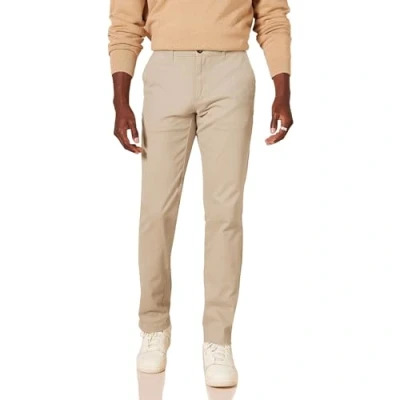 Image of Amazon Essentials Men&#039;s Classic Fit Casual Stretch Chino Trouser, Khaki Brown, 28W / 28L