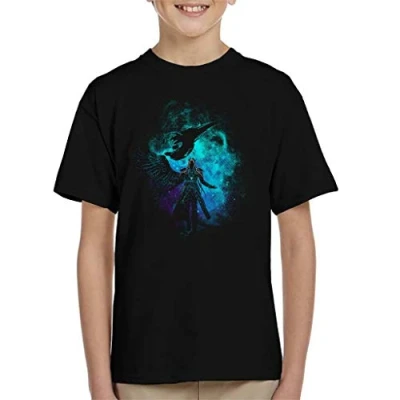 Image of Cloud City 7 Sephiroth Silhouette Final Fantasy VII Kid&#039;s T Shirt Black