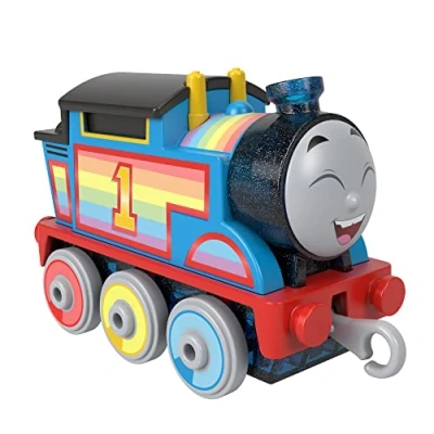 Image of Thomas &amp; Friends Fisher Price Rainbow Push Along Toy Train for Kids Ages 3 and Up