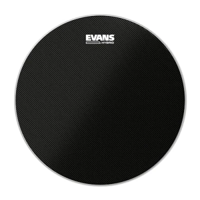 Image of Evans Hybrid Black Marching Snare Drum Head Band Heads 14 Inch