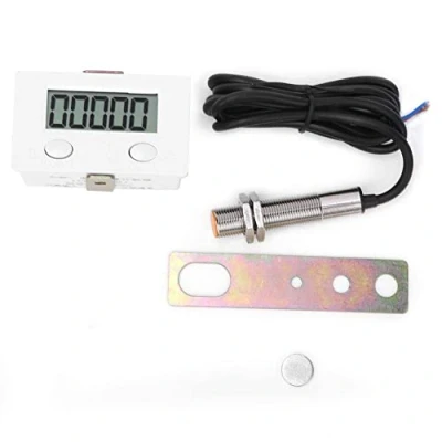 Image of Magnetic Induction Counter Digital, LCD Digital 0 99999 Counter, 5 Digits UP + Proximity Switch Sensor with (1.5V/1500mA)
