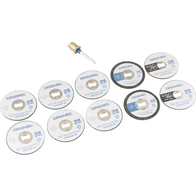 Image of Dremel 690 EZ SpeedClic Cutting Wheels Set Accessory Kit With 10 Rotary Tool Discs And Mandrel