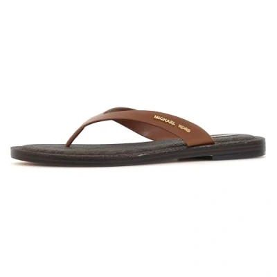 Image of Michael Kors KOKO Tbar sandals, Women&#039;s, Size: 6, Luggage Leather